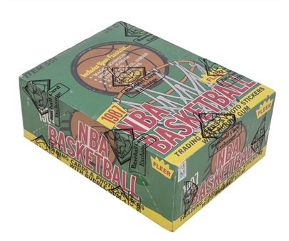 1987/88 Fleer Basketball Unopened Wax Box (36 Packs) - BBCE Certified